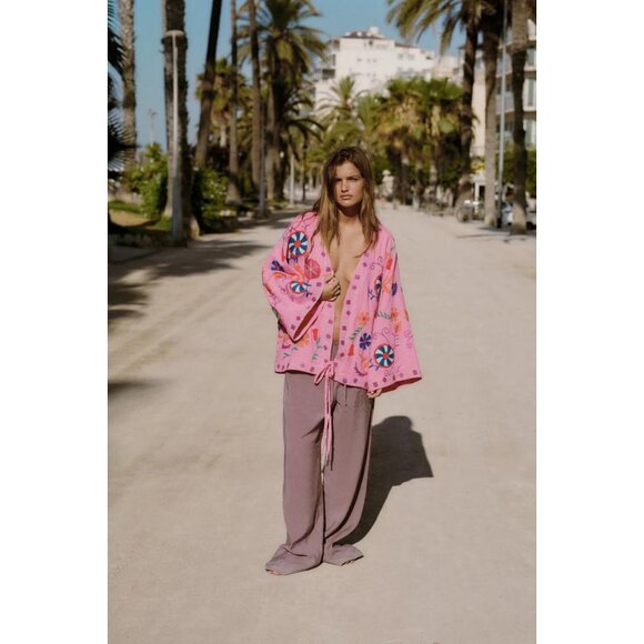 ZARA EMBROIDERED KAFTAN - Picture 2 of 5